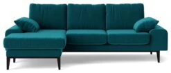 Swoon Tulum Velvet Left Hand Corner Sofa - Kingfisher Blue -Cooking and dining Shop 1990360 R Z002A