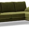 Swoon Tulum Velvet Right Hand Corner Sofa - Fern Green