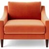 Swoon Turin Velvet Armchair - Burnt Orange