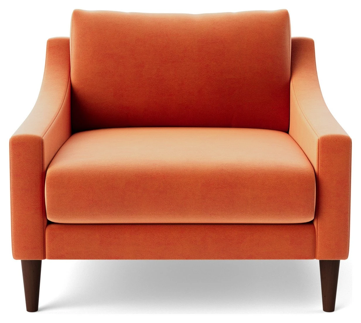 Swoon Turin Velvet Armchair - Burnt Orange 1 Swoon Turin Velvet Armchair - Burnt Orange