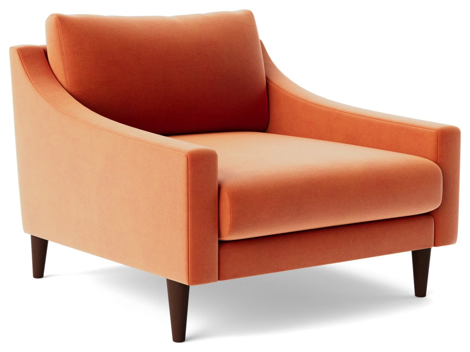 Swoon Turin Velvet Armchair - Burnt Orange 5 Swoon Turin Velvet Armchair - Burnt Orange - Image 5