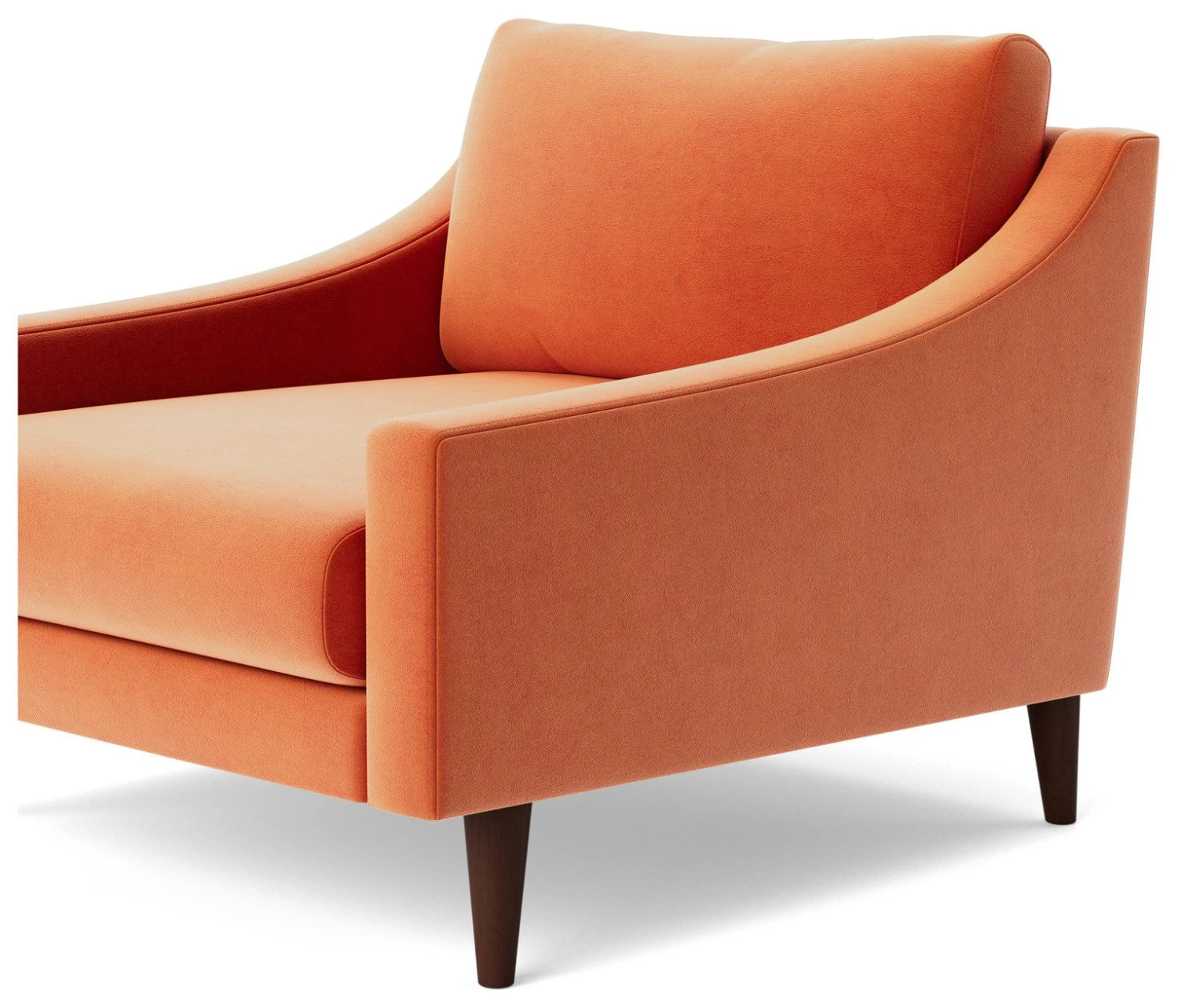 Swoon Turin Velvet Armchair - Burnt Orange 8 Swoon Turin Velvet Armchair - Burnt Orange - Image 8