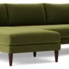 Swoon Turin Velvet Left Hand Corner Sofa - Fern Green