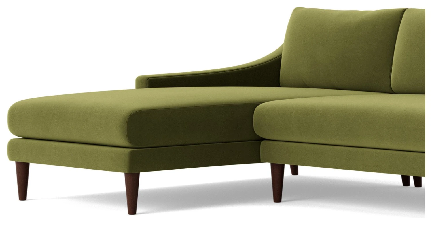 Swoon Turin Velvet Left Hand Corner Sofa - Fern Green 7 Swoon Turin Velvet Left Hand Corner Sofa - Fern Green - Image 7