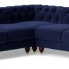Swoon Winston Velvet 5 Seater Corner Sofa - Ink Blue