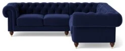 Swoon Winston Velvet 5 Seater Corner Sofa - Ink Blue -Cooking and dining Shop 1993398 R Z003A