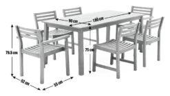 Habitat Amalfi 6 Seater Wooden Patio Set - Brown 11 Habitat Amalfi 6 Seater Wooden Patio Set - Brown -Cooking and dining Shop 1993501 R E001