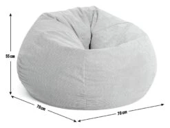 Kaikoo Aryton Cord Beanbag - Grey -Cooking and dining Shop 1996443 R E001