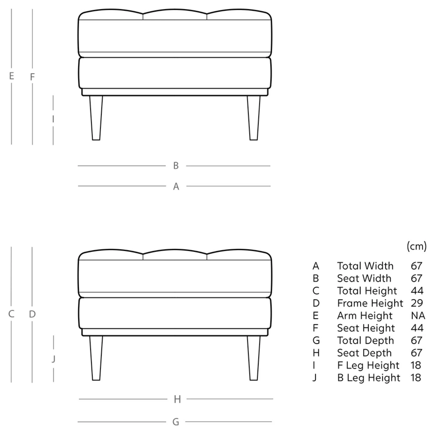 Swoon Berlin Velvet Ottoman Footstool - Fern Green 4 Swoon Berlin Velvet Ottoman Footstool - Fern Green - Image 4