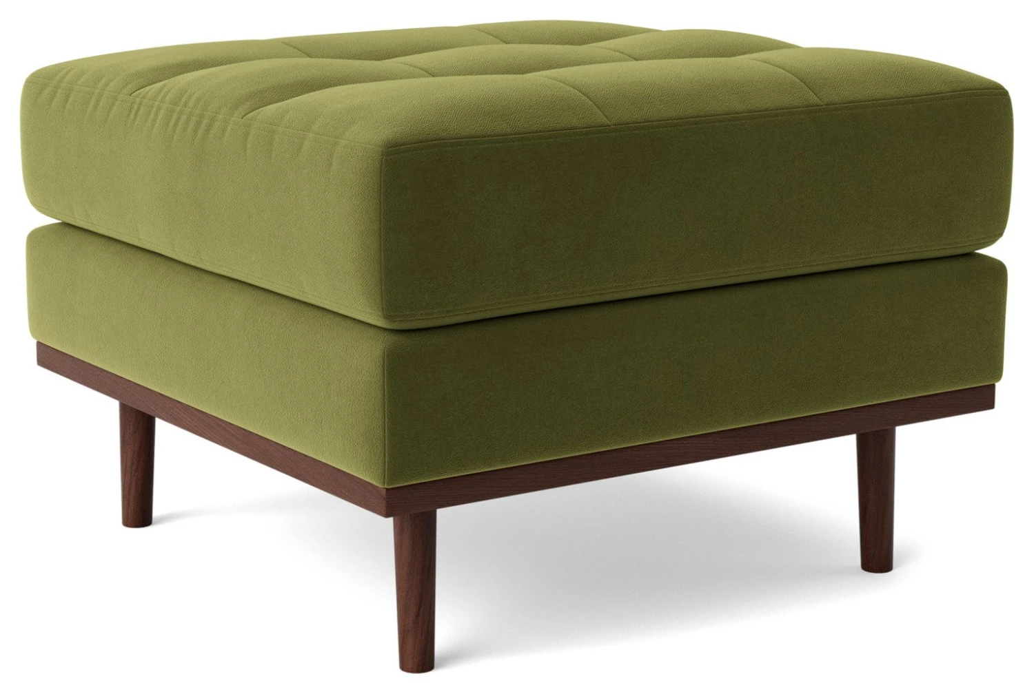 Swoon Berlin Velvet Ottoman Footstool - Fern Green 1 Swoon Berlin Velvet Ottoman Footstool - Fern Green