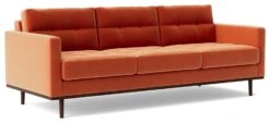 Swoon Berlin Velvet 3 Seater Sofa - Burnt Orange -Cooking and dining Shop 1996876 R Z006A