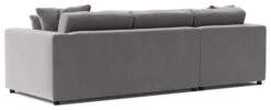 Swoon Althaea Velvet Left Hand Corner Sofa - Silver Grey -Cooking and dining Shop 1997459 R Z005A