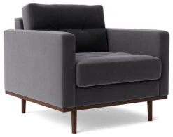 Swoon Berlin Velvet Armchair - Granite Grey -Cooking and dining Shop 1997899 R Z004A