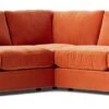 Swoon Althaea Velvet 5 Seater Corner Sofa - Burnt Orange