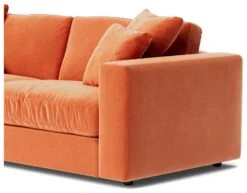Swoon Althaea Velvet 3 Seater Sofa - Burnt Orange -Cooking and dining Shop 1998647 R Z004A