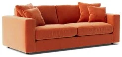 Swoon Althaea Velvet 3 Seater Sofa - Burnt Orange -Cooking and dining Shop 1998647 R Z006A