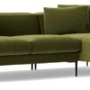 Swoon Alena Velvet Right Hand Corner Sofa - Fern Green