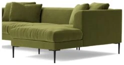 Swoon Alena Velvet Right Hand Corner Sofa - Fern Green -Cooking and dining Shop 1998977 R Z004A