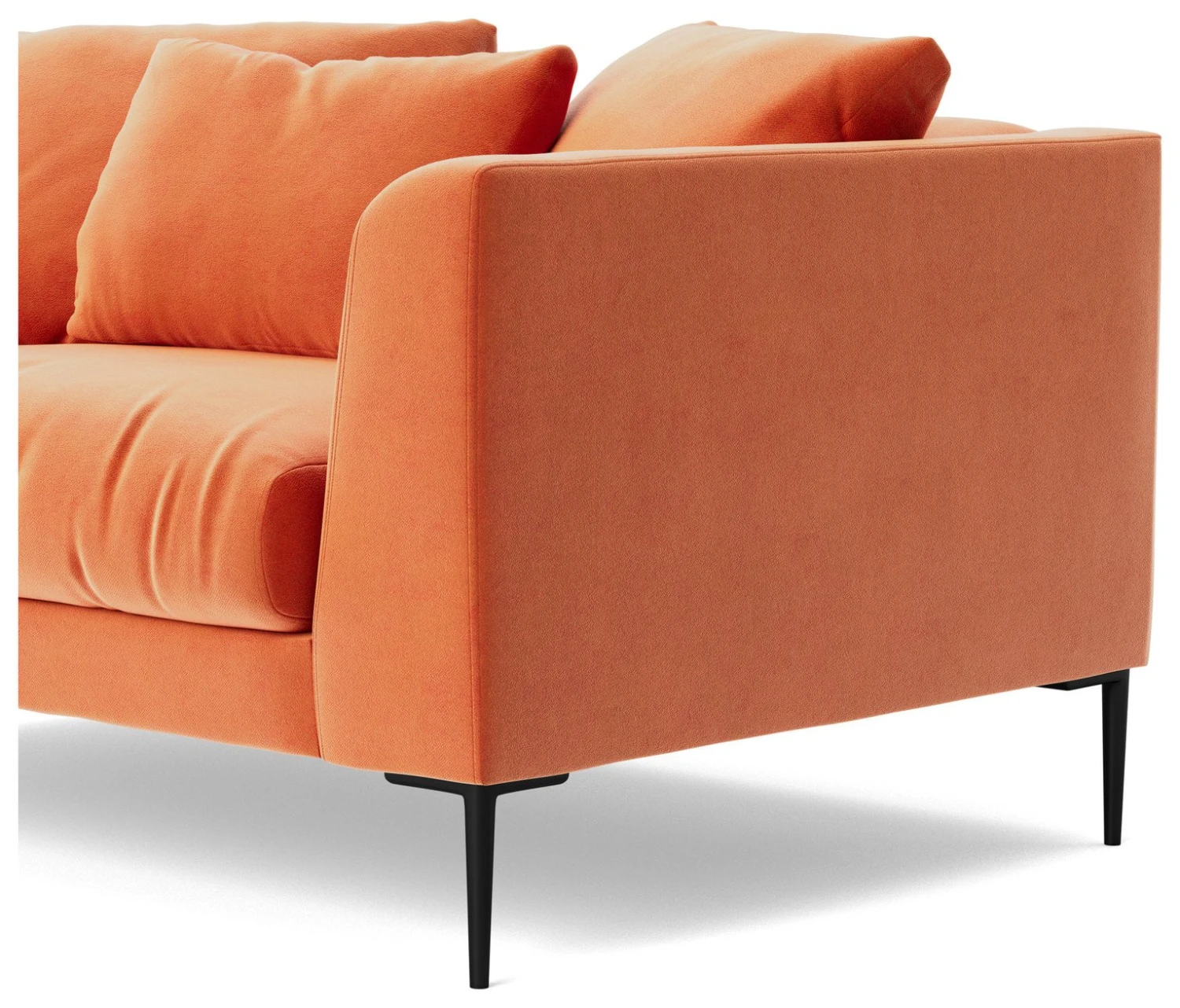 Swoon Alena Velvet Cuddle Chair - Burnt Orange 7 Swoon Alena Velvet Cuddle Chair - Burnt Orange - Image 7