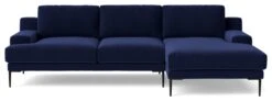 Swoon Almera Velvet Right Hand Corner Sofa - Ink Blue -Cooking and dining Shop 2000084 R Z003A