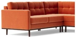 Swoon Berlin Velvet 5 Seater Corner Sofa - Burnt Orange -Cooking and dining Shop 2001526 R Z003A
