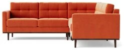 Swoon Berlin Velvet 5 Seater Corner Sofa - Burnt Orange -Cooking and dining Shop 2001526 R Z004A