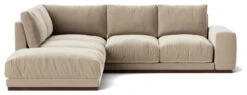 Swoon Denver Velvet Left Hand Corner Sofa - Taupe -Cooking and dining Shop 2003713 R Z002A