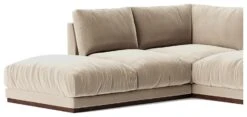 Swoon Denver Velvet Left Hand Corner Sofa - Taupe -Cooking and dining Shop 2003713 R Z004A