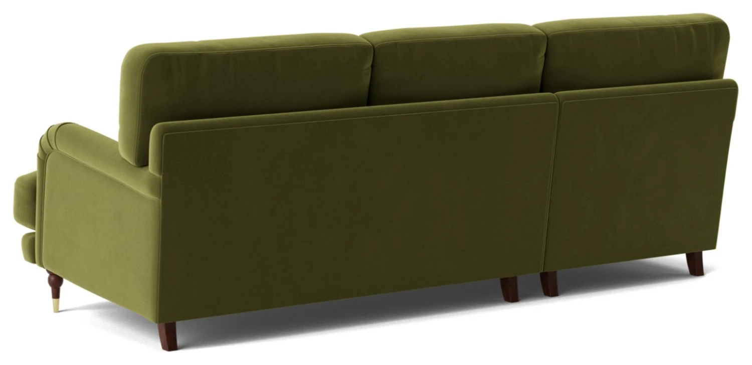 Swoon Charlbury Velvet Right Hand Corner Sofa - Fern Green 7 Swoon Charlbury Velvet Right Hand Corner Sofa - Fern Green - Image 7