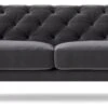 Swoon Pritchard Velvet 2 Seater Sofa - Granite Grey