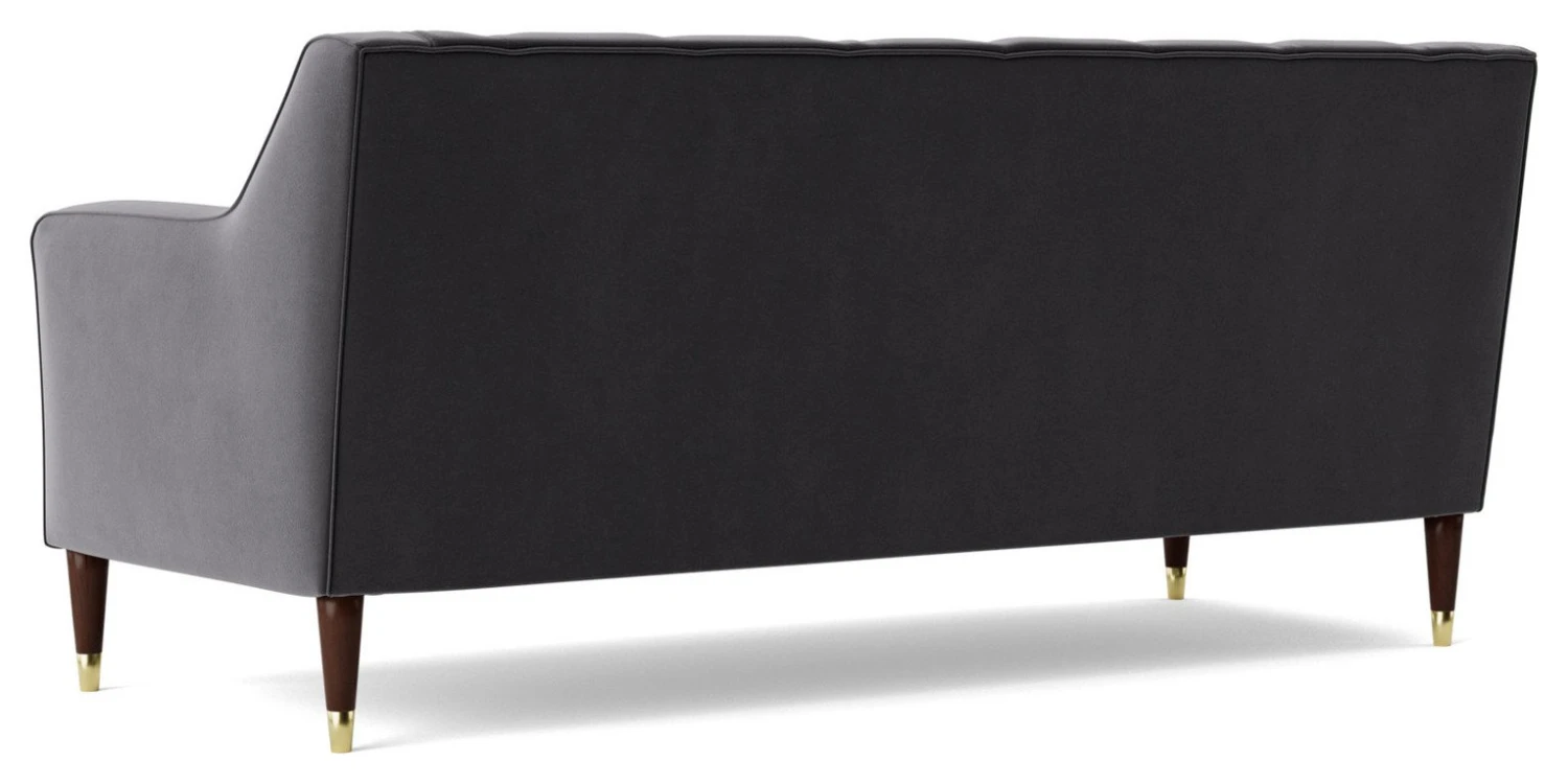 Swoon Pritchard Velvet 2 Seater Sofa - Granite Grey 7 Swoon Pritchard Velvet 2 Seater Sofa - Granite Grey - Image 7