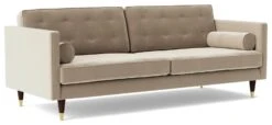 Swoon Porto Velvet 3 Seater Sofa - Taupe -Cooking and dining Shop 2007001 R Z006A