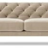 Swoon Pritchard Velvet 3 Seater Sofa - Taupe