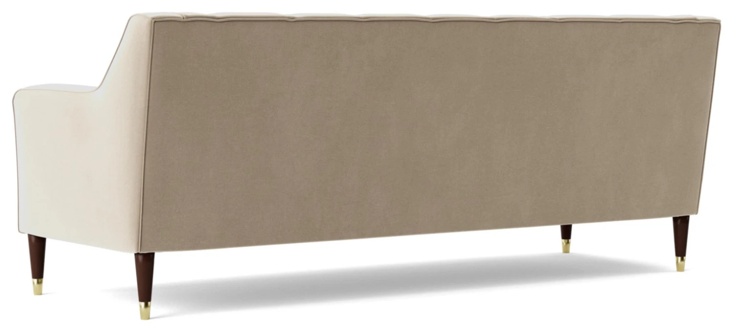 Swoon Pritchard Velvet 3 Seater Sofa - Taupe 7 Swoon Pritchard Velvet 3 Seater Sofa - Taupe - Image 7