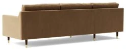 Swoon Rieti Velvet Left Hand Corner Sofa - Biscuit -Cooking and dining Shop 2009676 R Z004A