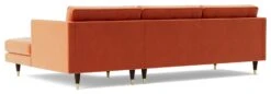 Swoon Porto Velvet Right Hand Corner Sofa - Burnt Orange -Cooking and dining Shop 2013071 R Z004A
