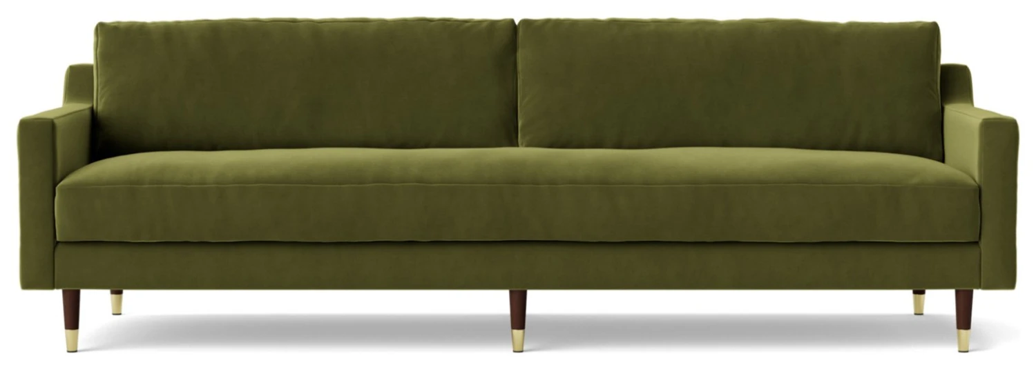 Swoon Rieti Velvet 4 Seater Sofa - Fern Green 1 Swoon Rieti Velvet 4 Seater Sofa - Fern Green