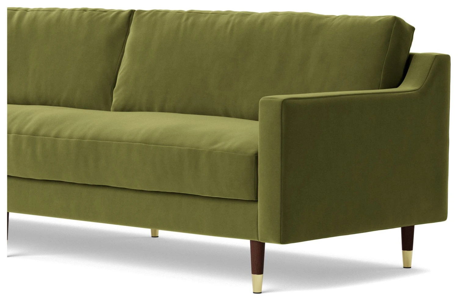 Swoon Rieti Velvet 4 Seater Sofa - Fern Green 6 Swoon Rieti Velvet 4 Seater Sofa - Fern Green - Image 6