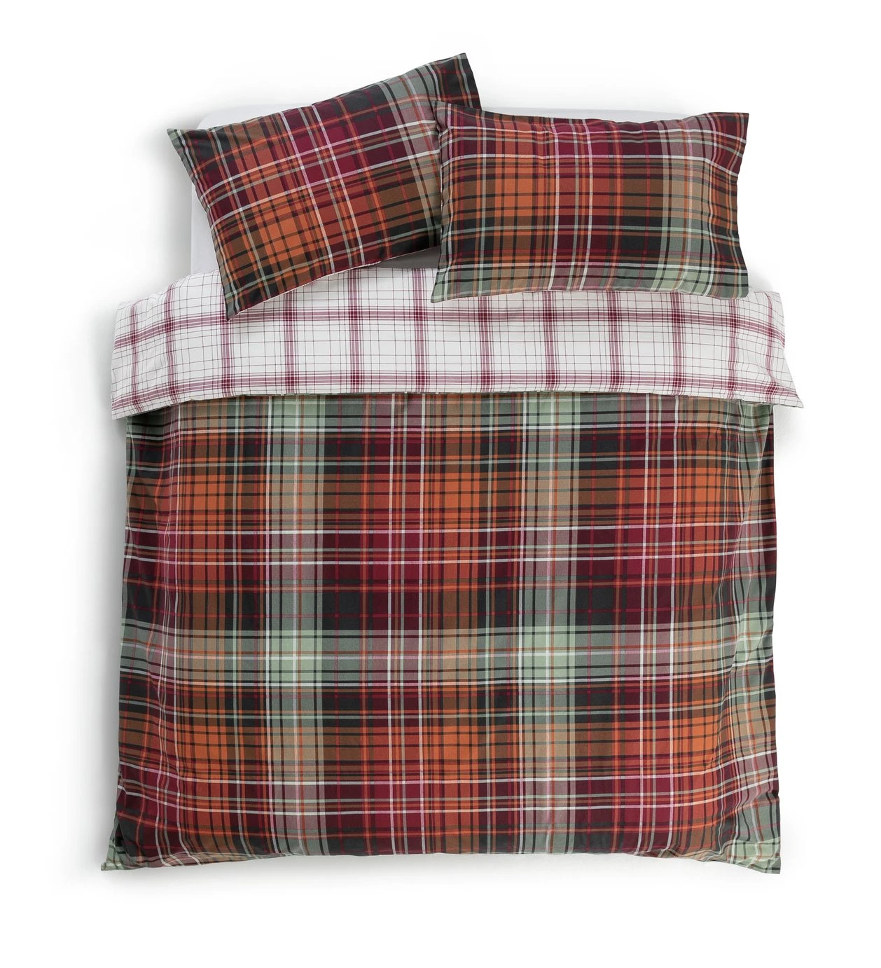 Habitat Red Brushed Check Bedding Set - Single 3 Habitat Red Brushed Check Bedding Set - Single - Image 3