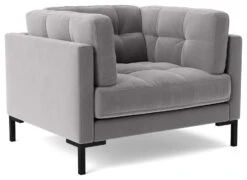 Swoon Landau Velvet Armchair - Silver Grey 12 Swoon Landau Velvet Armchair - Silver Grey -Cooking and dining Shop 2023865 R Z002A