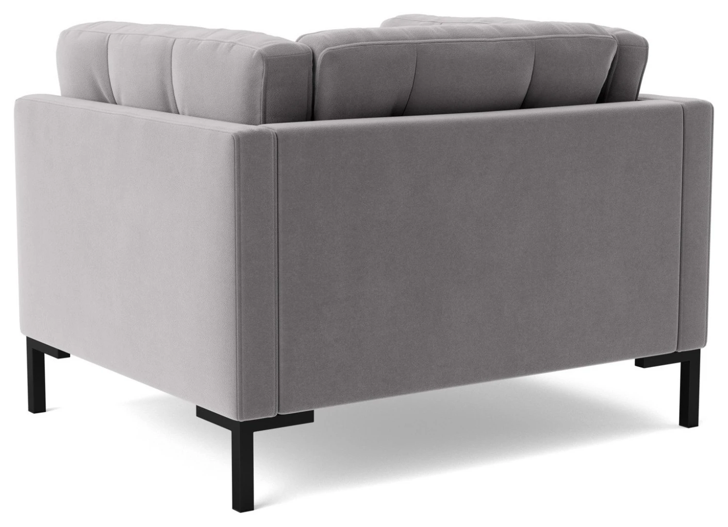 Swoon Landau Velvet Armchair - Silver Grey 7 Swoon Landau Velvet Armchair - Silver Grey - Image 7