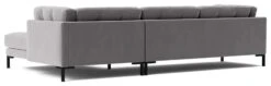 Swoon Landau Velvet Right Hand Corner Sofa - Silver Grey -Cooking and dining Shop 2024668 R Z004A
