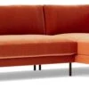 Swoon Munich Velvet Right Hand Corner Sofa - Burnt Orange