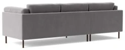 Swoon Munich Velvet Left Hand Corner Sofa - Silver Grey -Cooking and dining Shop 2025746 R Z005A