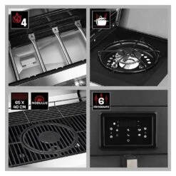 LANDMANN Fryton CooK 4 Burner Gas BBQ With 3.5l Air Fryer -Cooking and dining Shop 2061717 R Z009A