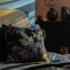 Habitat Botanical Print Velvet Cushion - Multi - 43x43cm