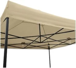 All Seasons 3m X 3m Garden Pop Up Gazebo - Beige 6 All Seasons 3m X 3m Garden Pop Up Gazebo - Beige -Cooking and dining Shop 2063162 R Z002A