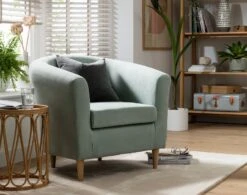 Habitat Fabric Tub Chair - Duck Egg -Cooking and dining Shop 2066671 R Z002C