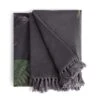 Habitat Graphic Palm Printed Throw - Black - 125X150cm