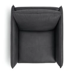 Habitat Moore Leather Armchair - Dark Grey -Cooking and dining Shop 2071051 R Z005A